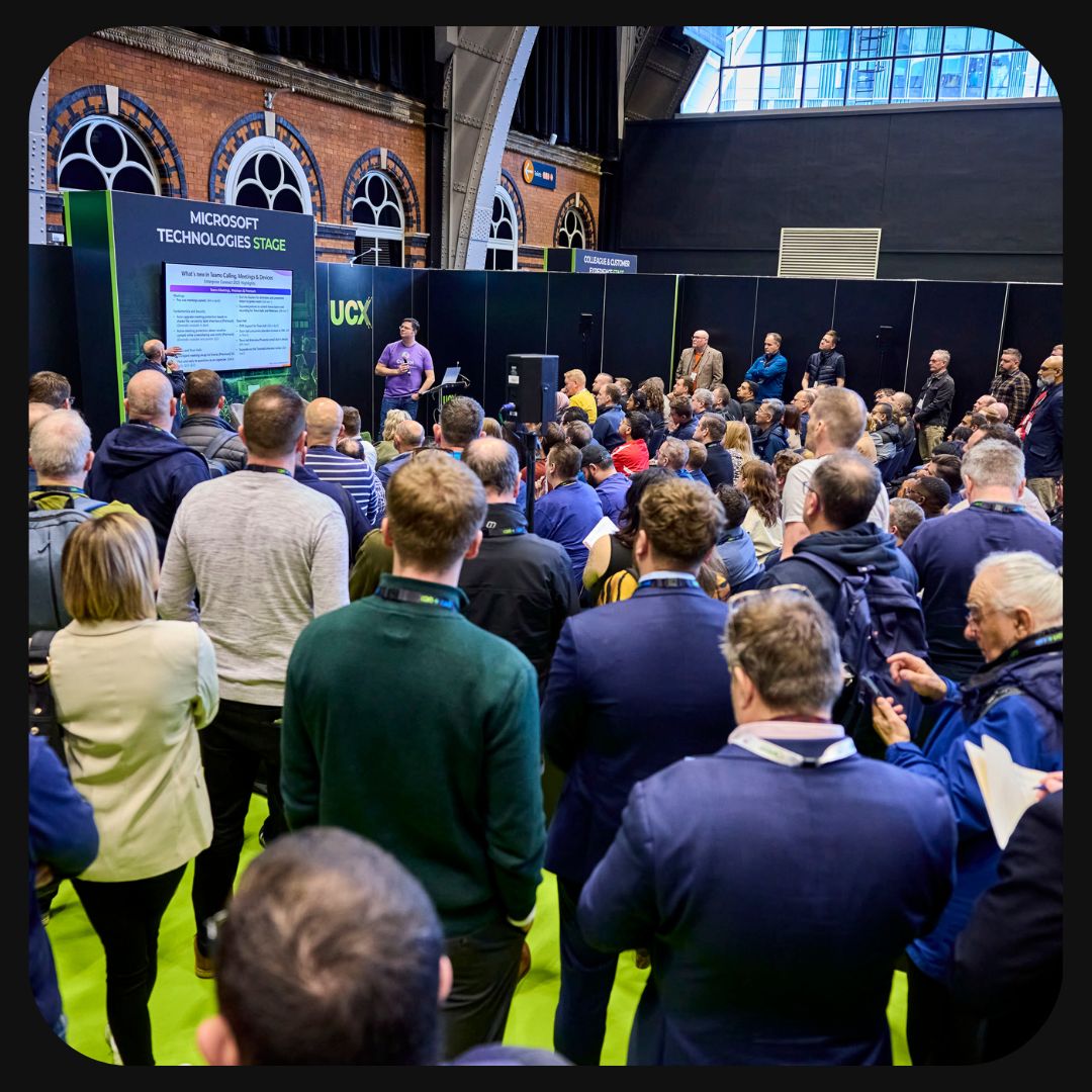 Crowd at the Microsoft Technologies Stage at UCX Manchester